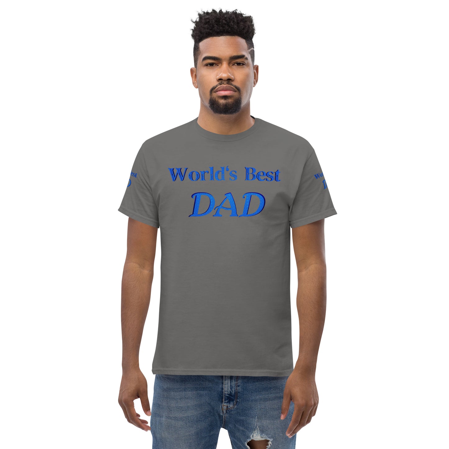 "World's Best Dad+" Men's Classic Tee (Personalized)