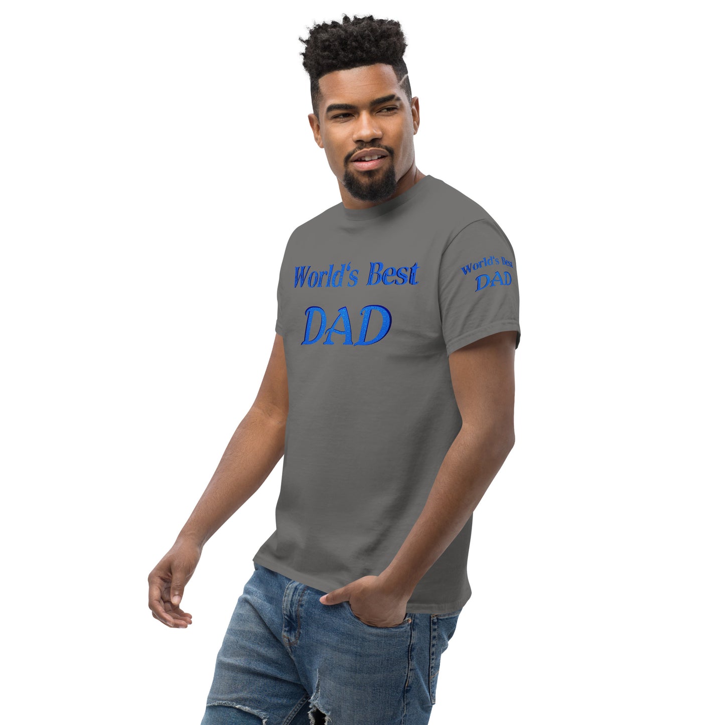 "World's Best Dad+" Men's Classic Tee (Personalized)