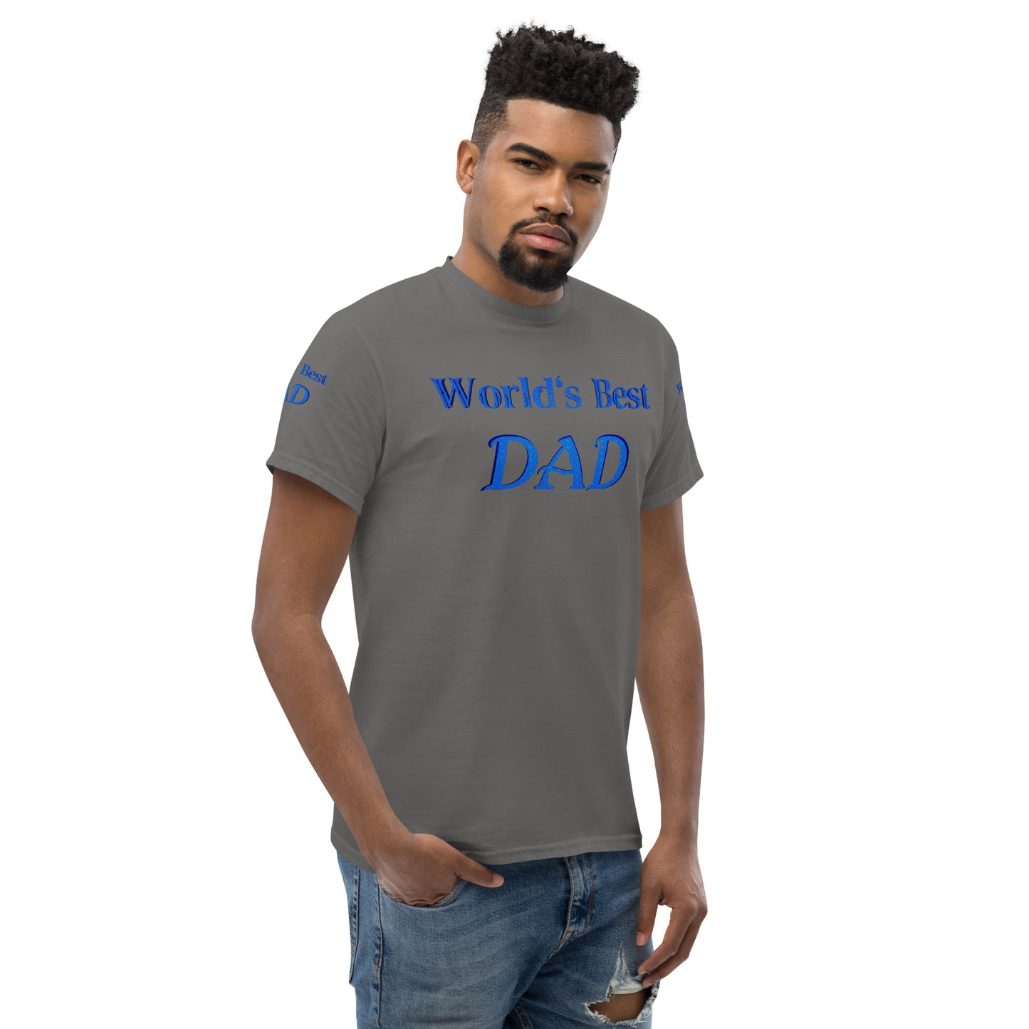 "World's Best Dad+" Men's Classic Tee (Personalized)