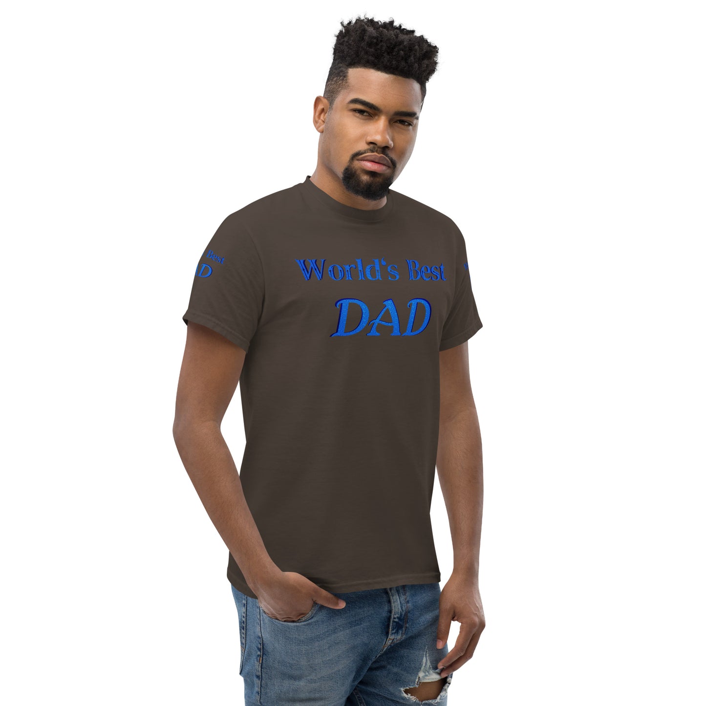 "World's Best Dad+" Men's Classic Tee (Personalized)