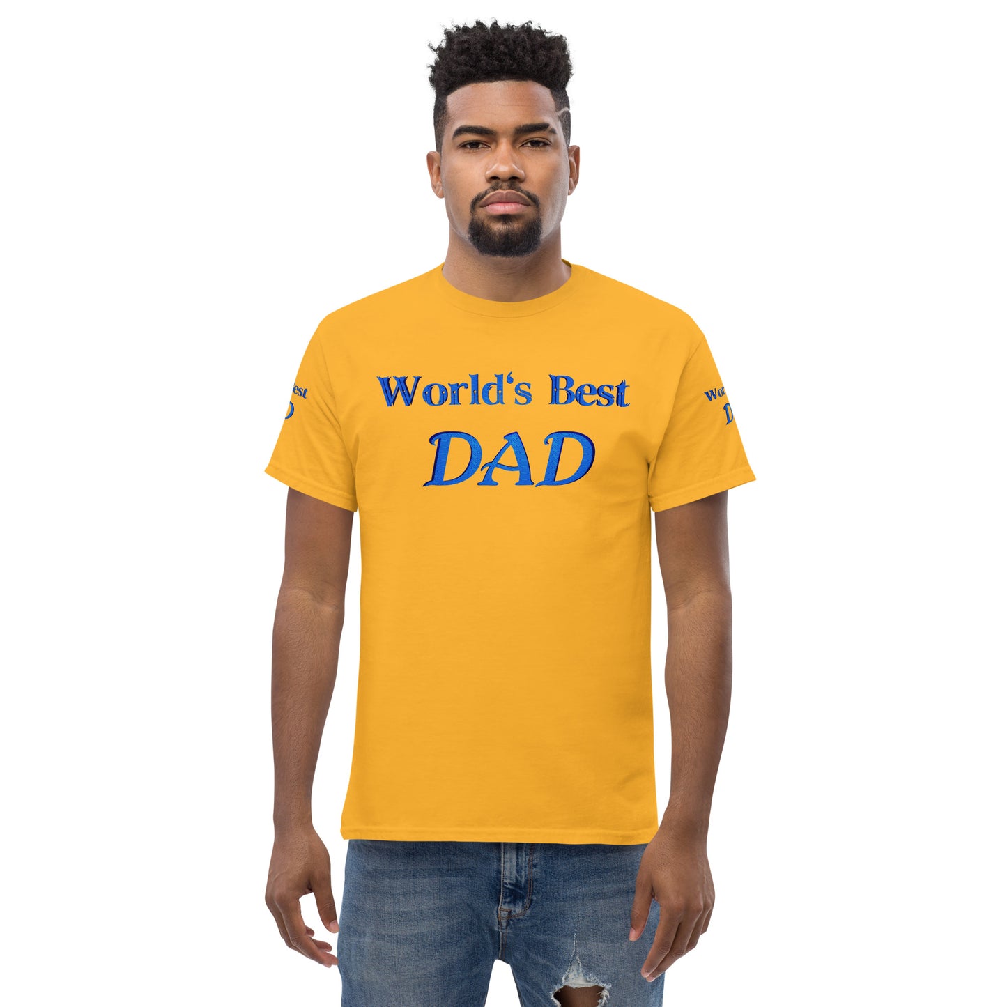"World's Best Dad+" Men's Classic Tee (Personalized)