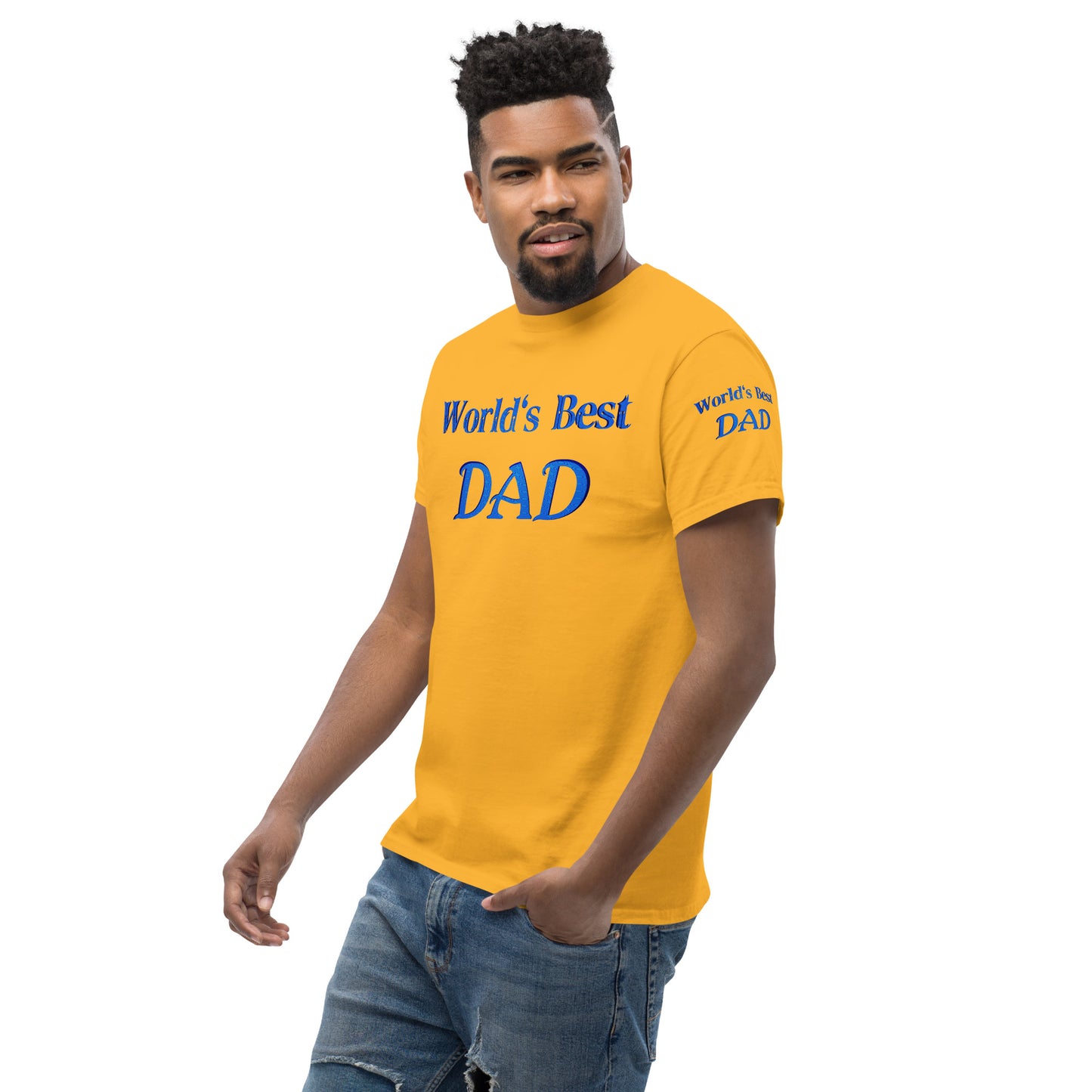 "World's Best Dad+" Men's Classic Tee (Personalized)