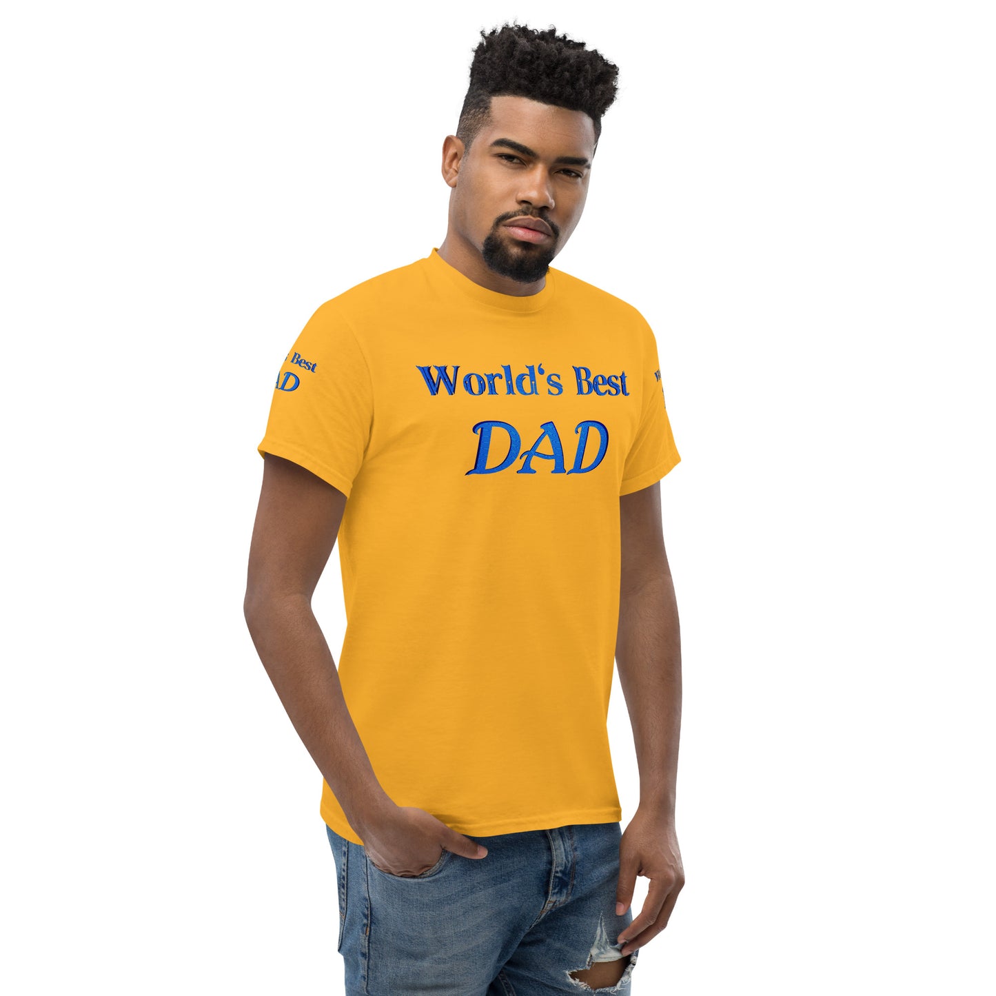 "World's Best Dad+" Men's Classic Tee (Personalized)