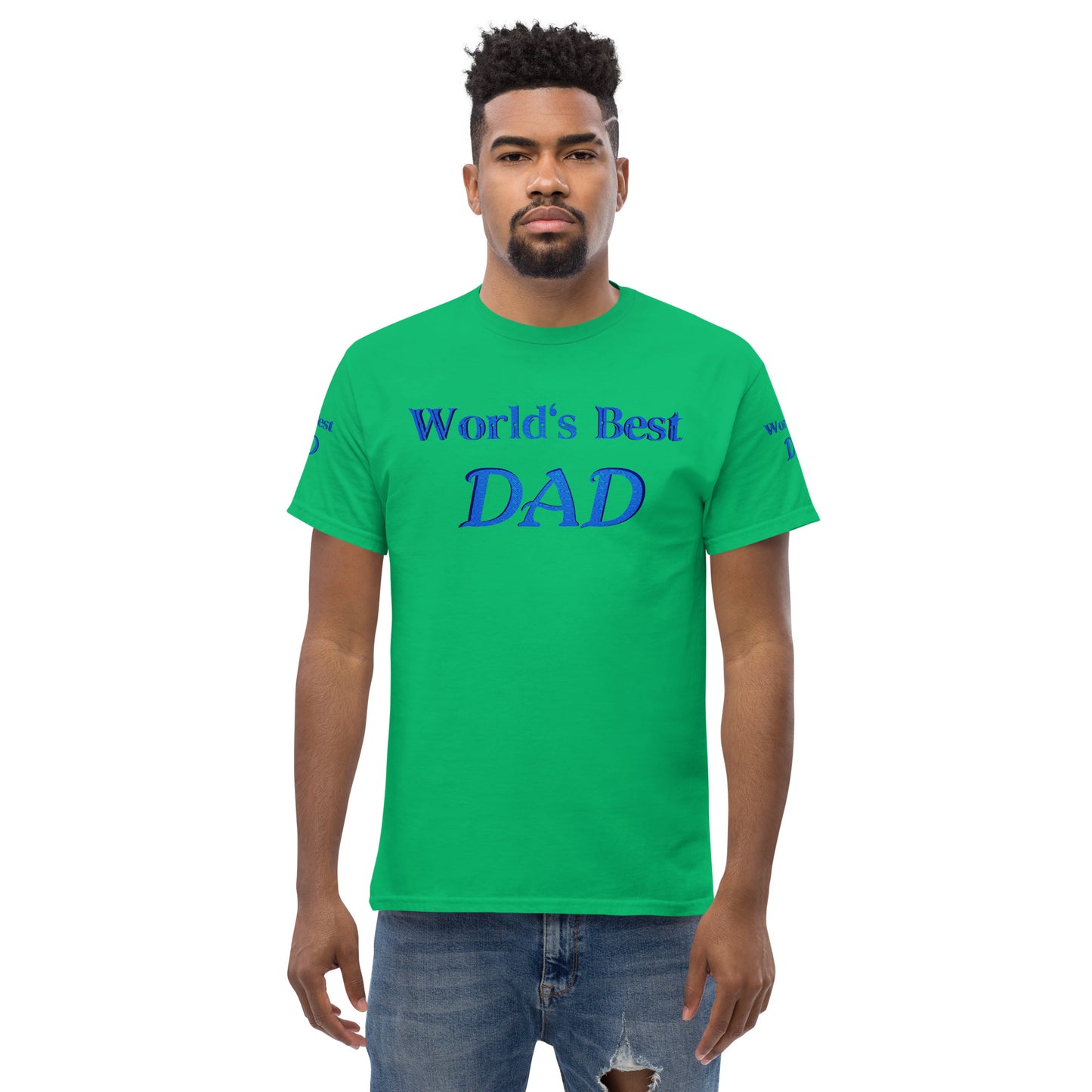 "World's Best Dad+" Men's Classic Tee (Personalized)