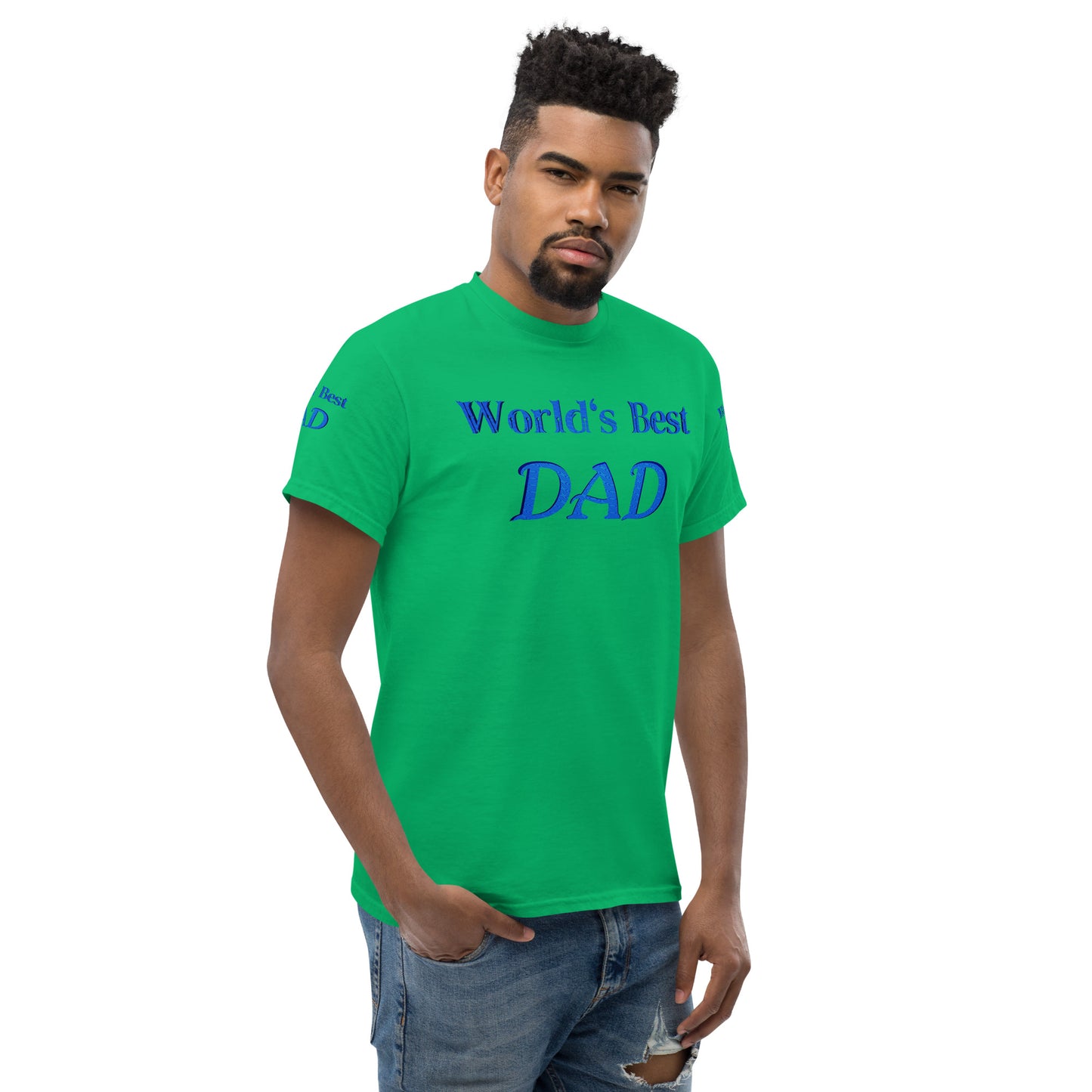 "World's Best Dad+" Men's Classic Tee (Personalized)
