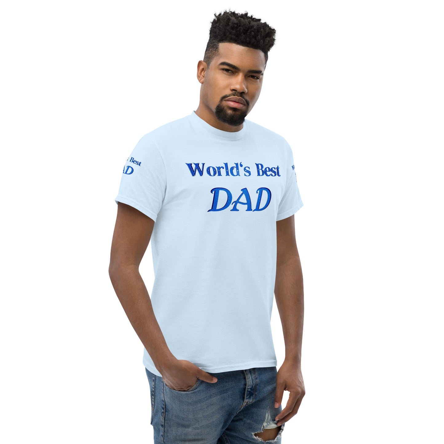 "World's Best Dad+" Men's Classic Tee (Personalized)