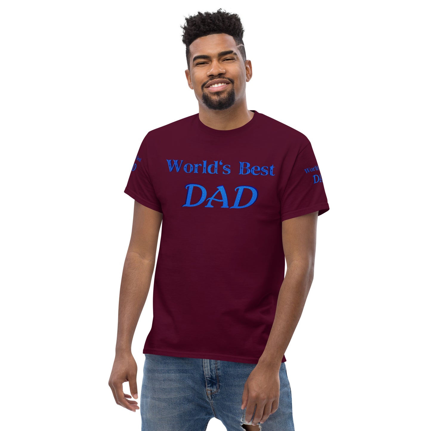 "World's Best Dad+" Men's Classic Tee (Personalized)