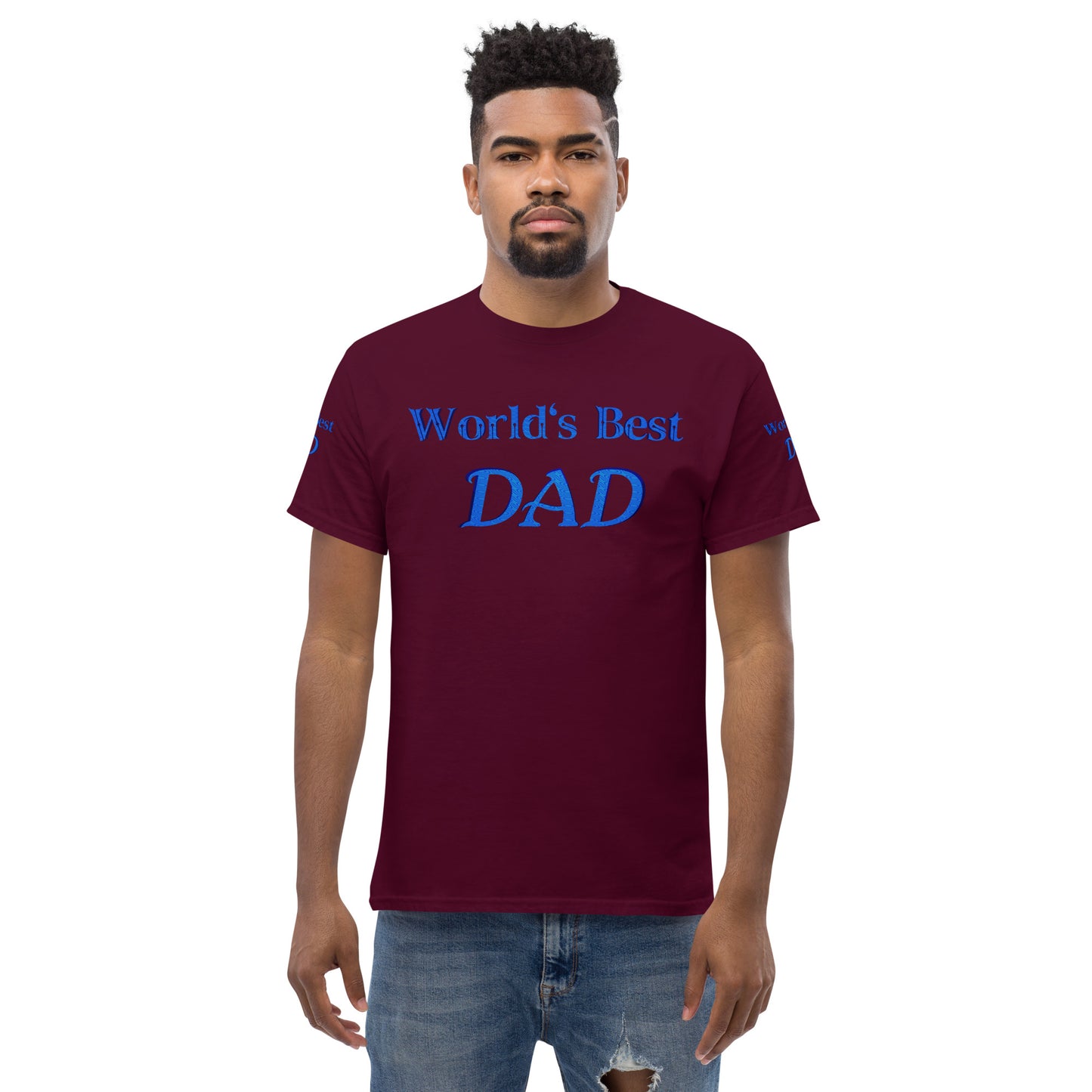 "World's Best Dad+" Men's Classic Tee (Personalized)