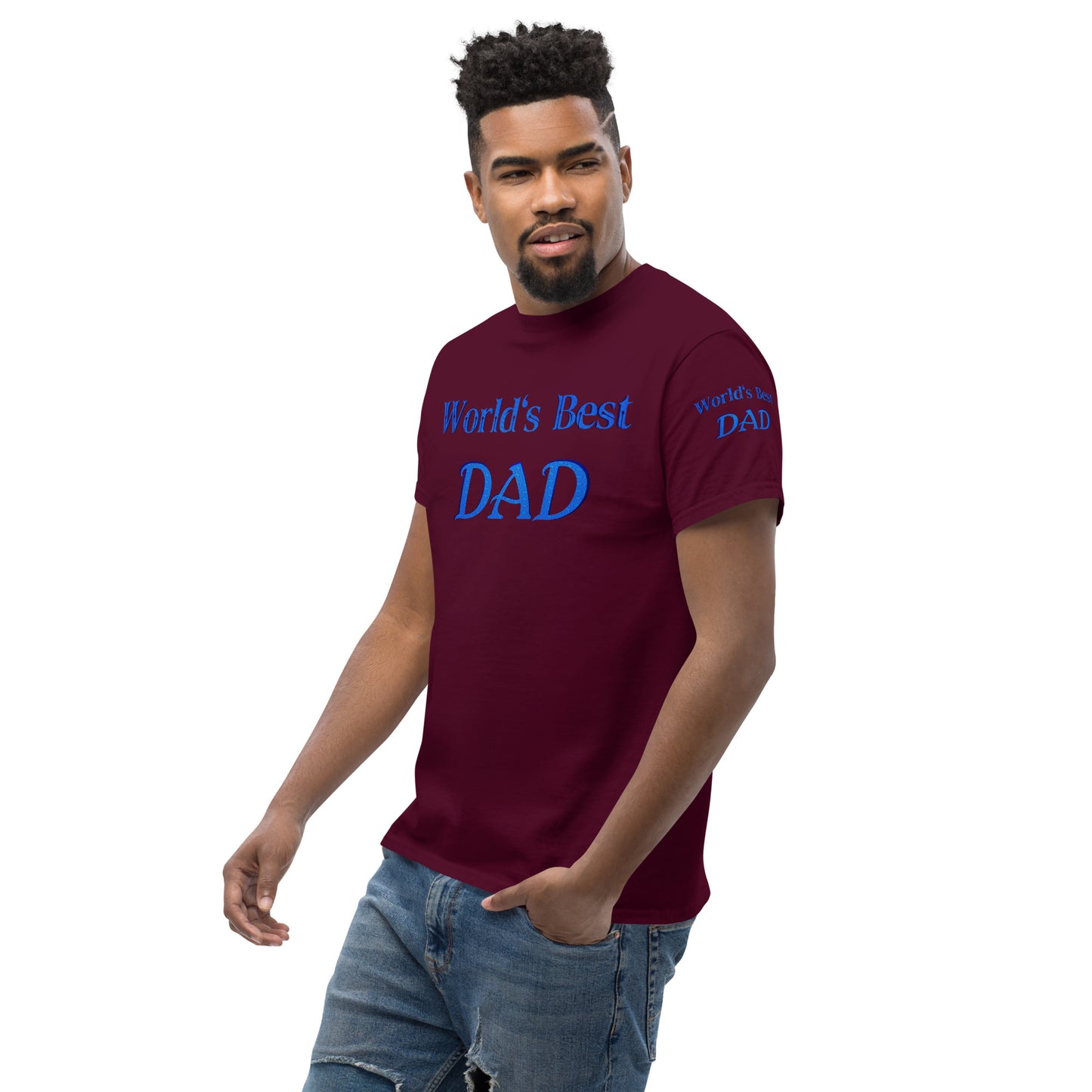 "World's Best Dad+" Men's Classic Tee (Personalized)