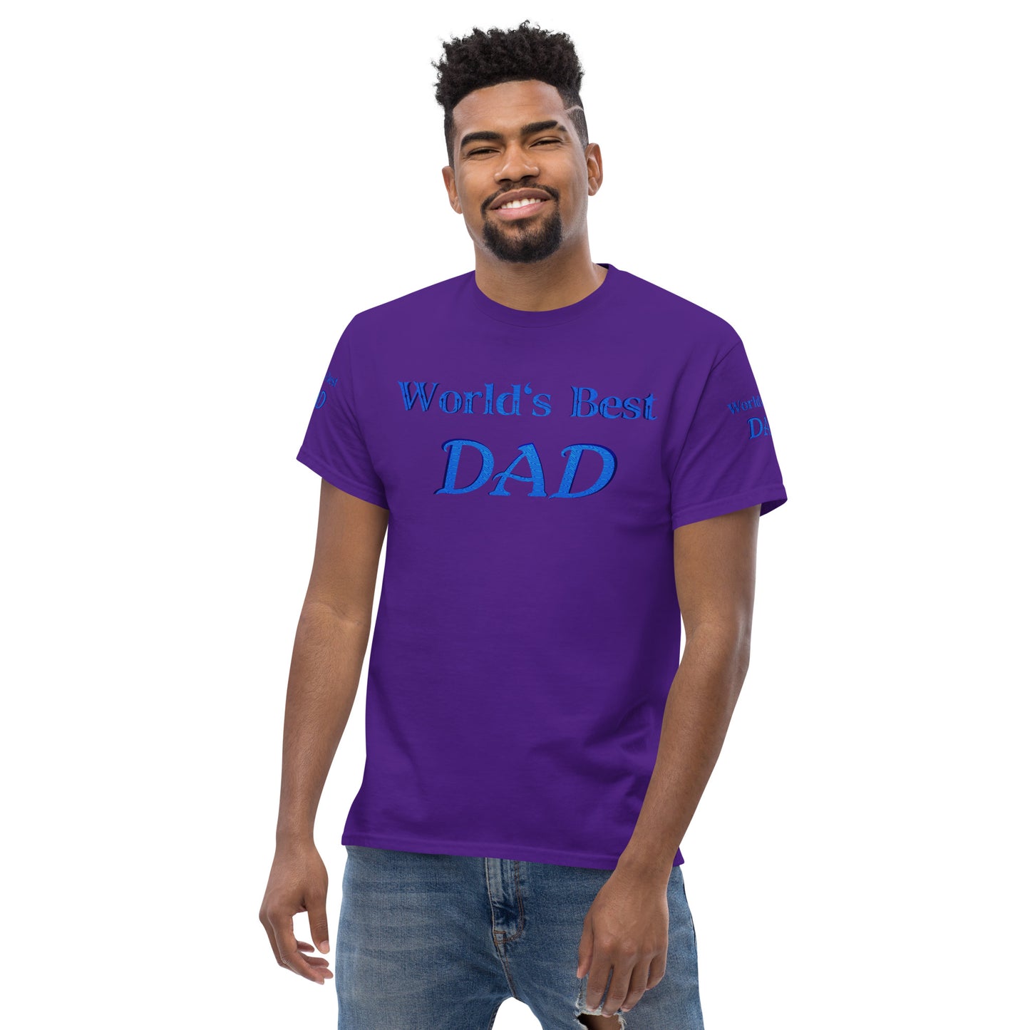 "World's Best Dad+" Men's Classic Tee (Personalized)
