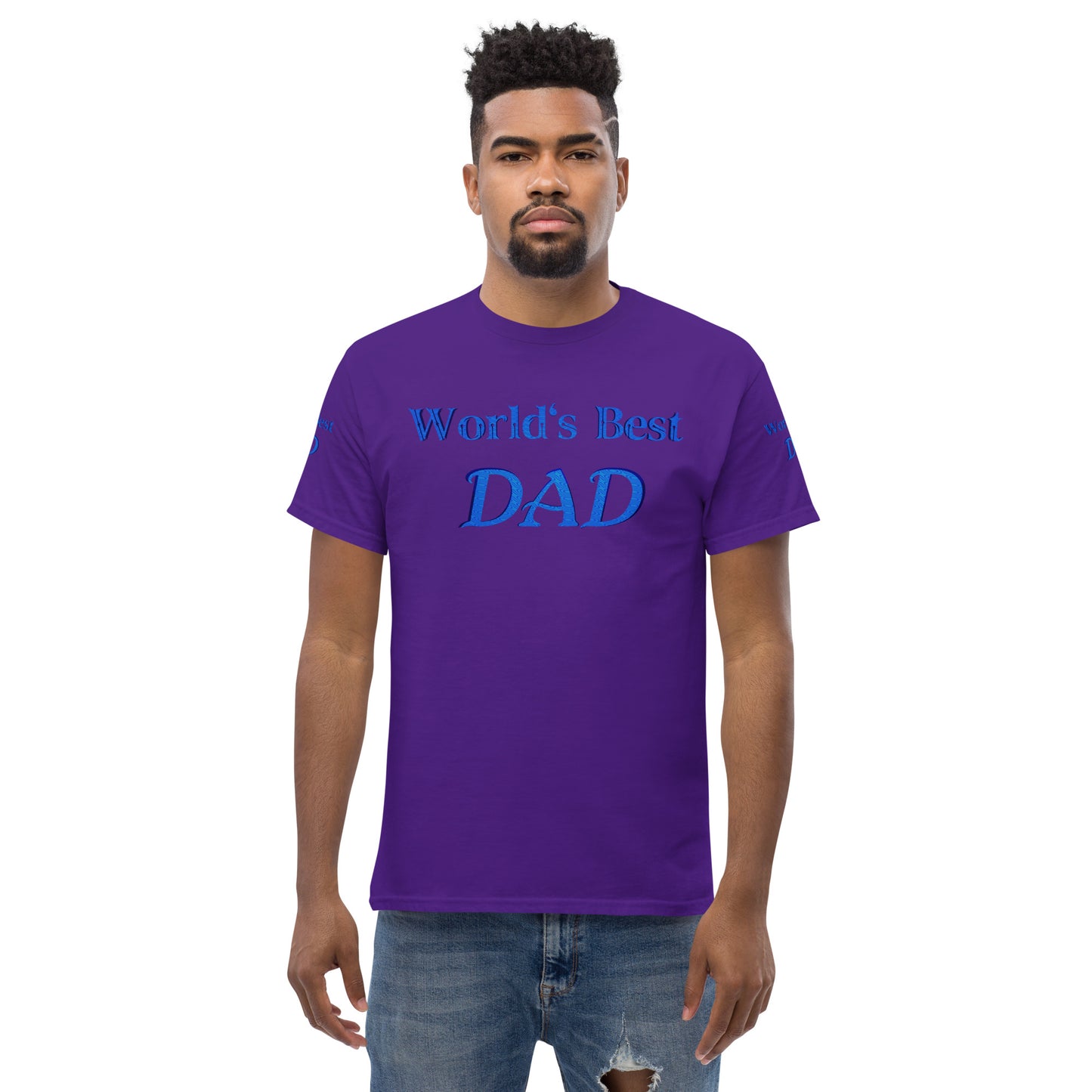 "World's Best Dad+" Men's Classic Tee (Personalized)