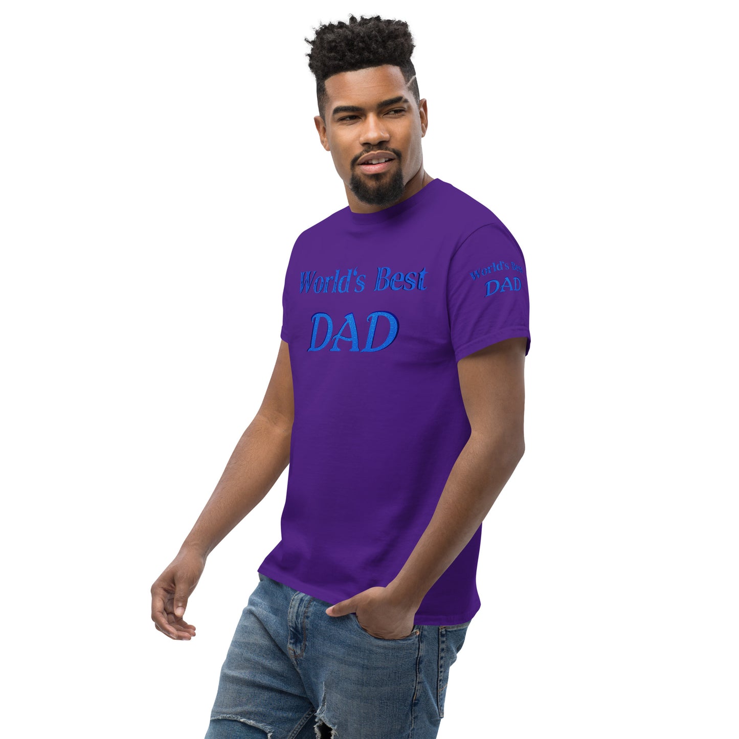 "World's Best Dad+" Men's Classic Tee (Personalized)