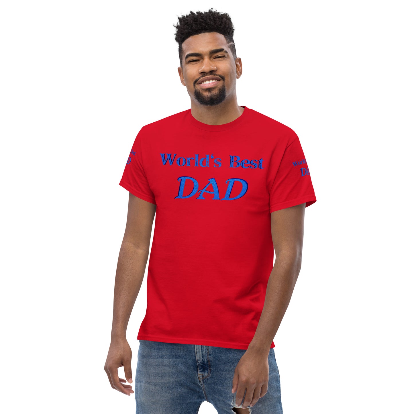"World's Best Dad+" Men's Classic Tee (Personalized)