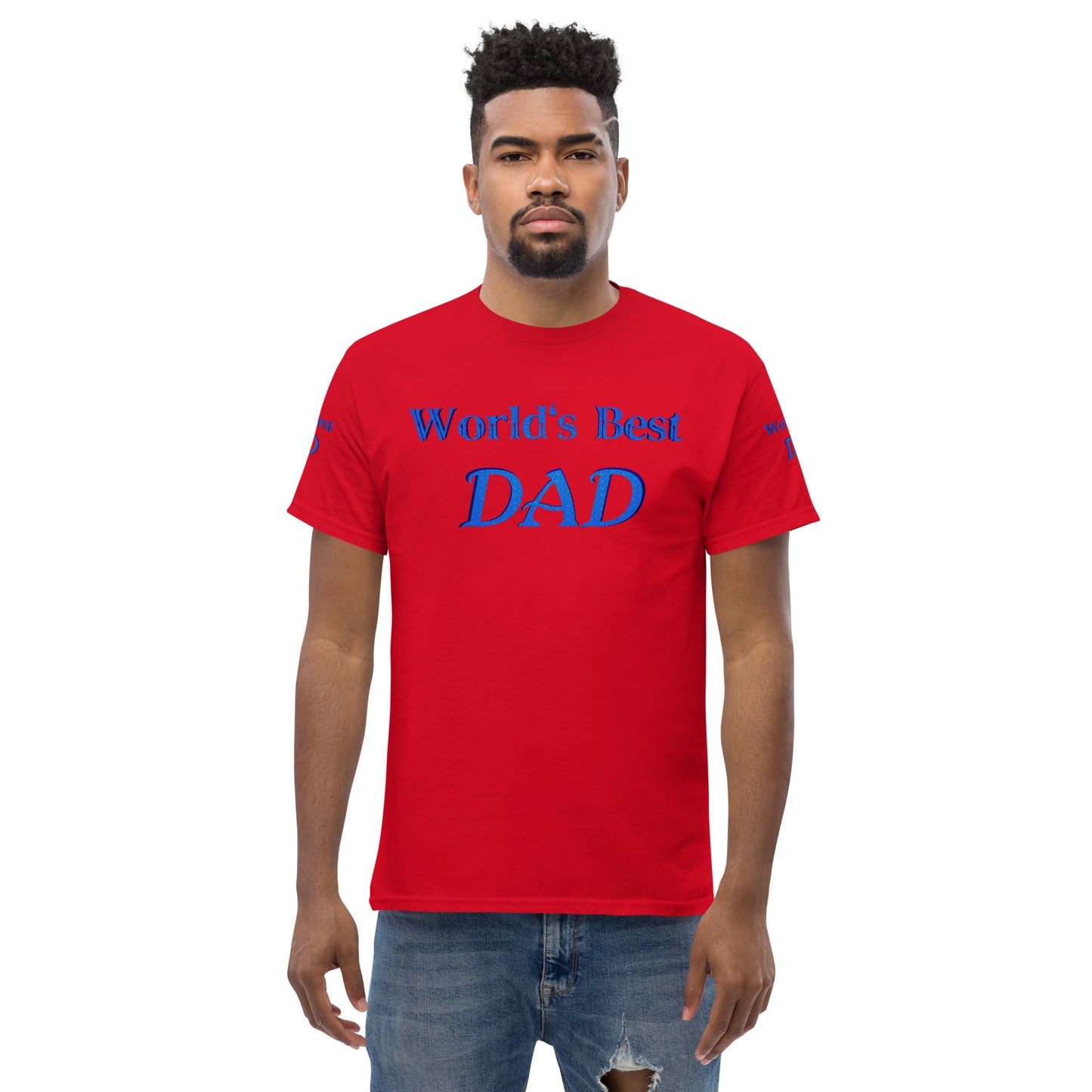 "World's Best Dad+" Men's Classic Tee (Personalized)