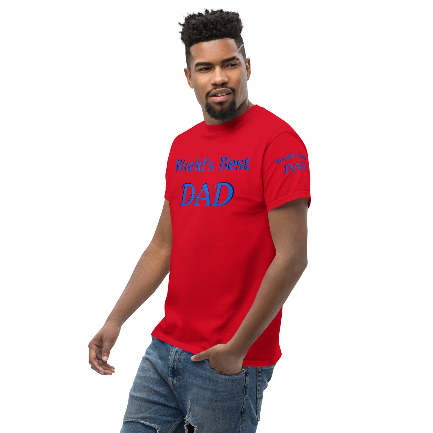 "World's Best Dad+" Men's Classic Tee (Personalized)