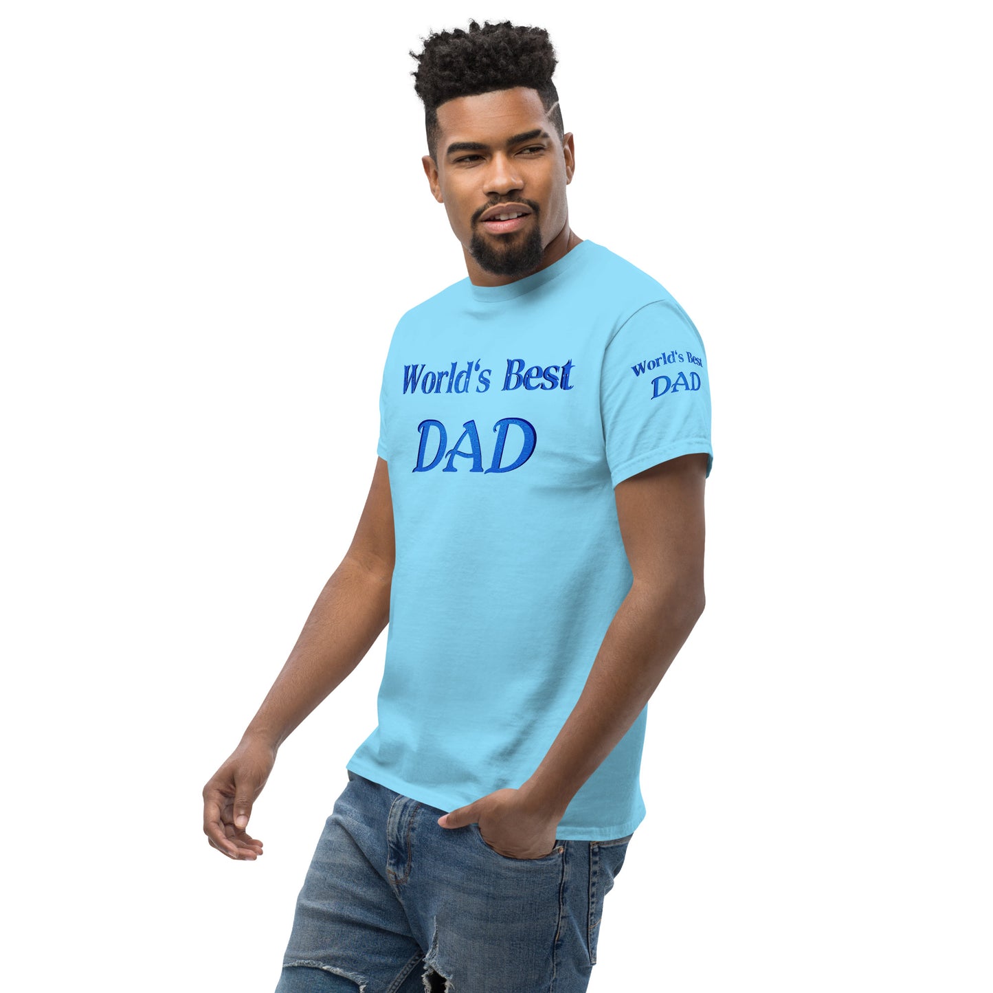 "World's Best Dad+" Men's Classic Tee (Personalized)
