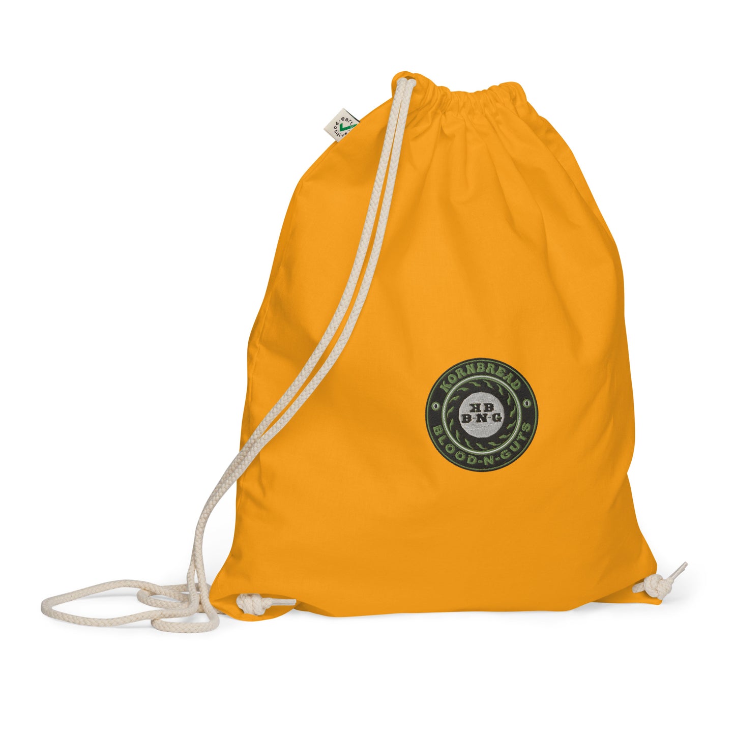 KBBNG Embroidered Badge Organic Cotton Drawstring Bag