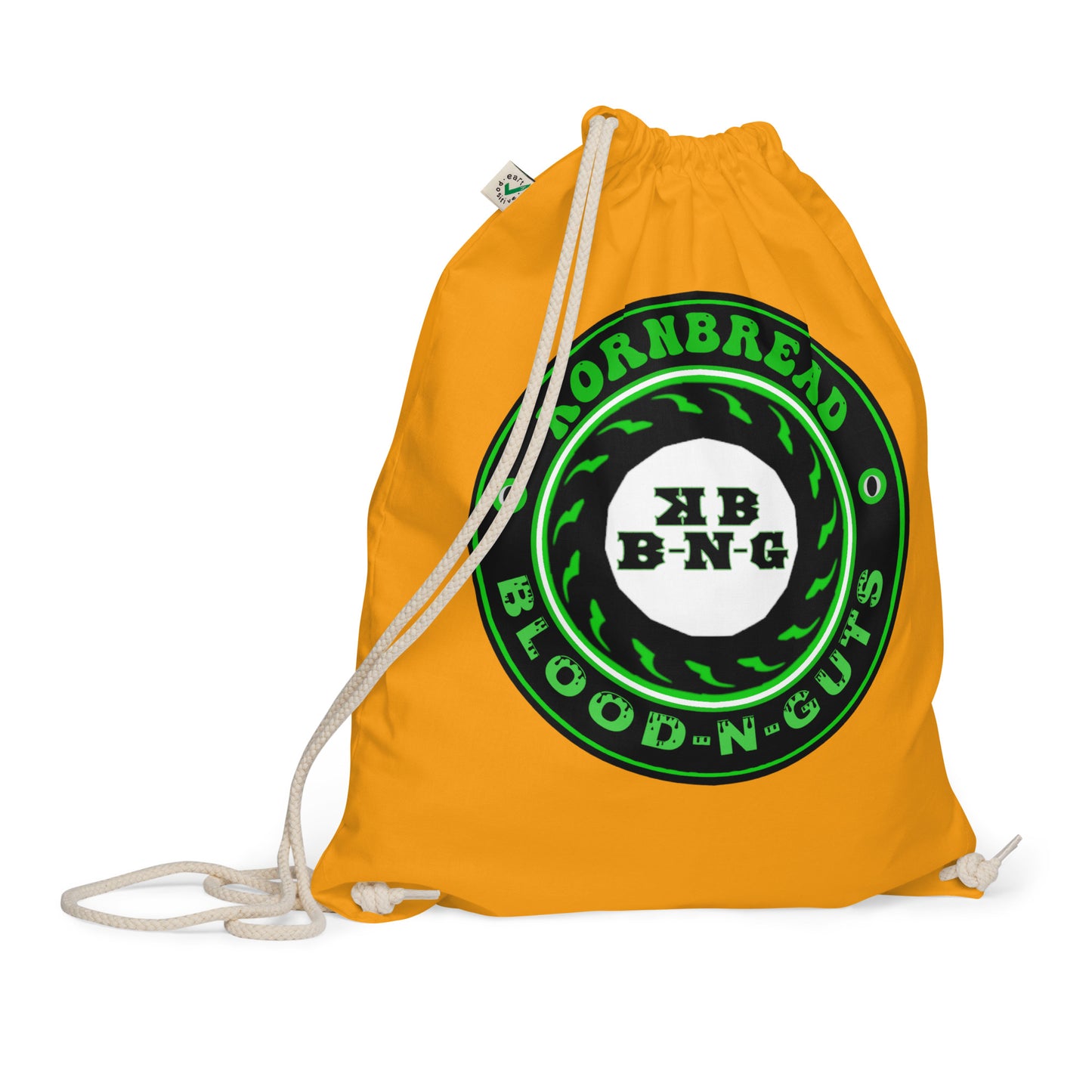 KBBNG Badge Organic Cotton Drawstring Bag (Personalized)