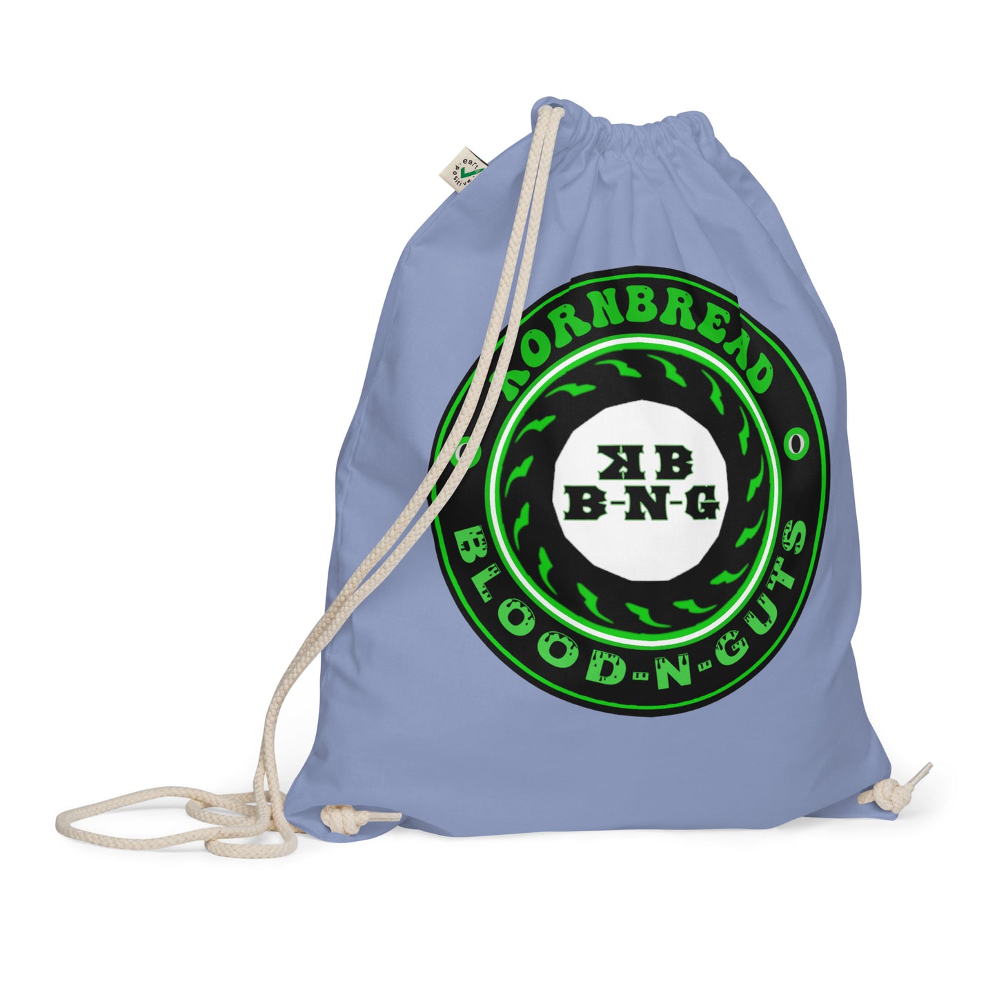 KBBNG Badge Organic Cotton Drawstring Bag (Personalized)