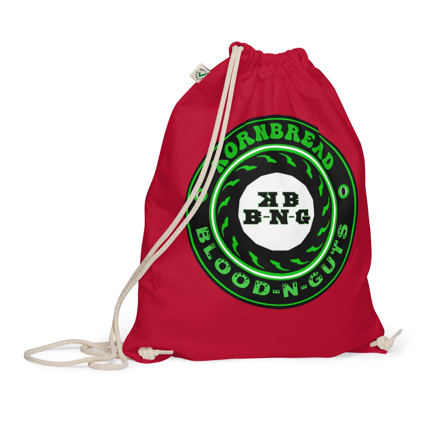 KBBNG Badge Organic Cotton Drawstring Bag (Personalized)