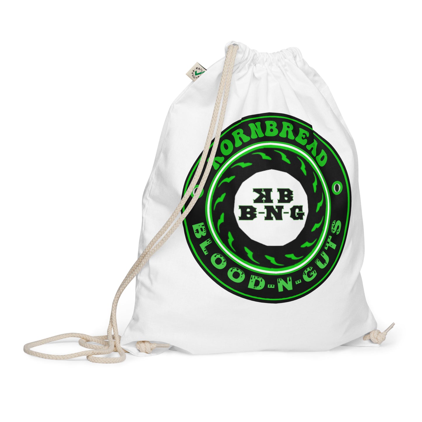 KBBNG Badge Organic Cotton Drawstring Bag (Personalized)