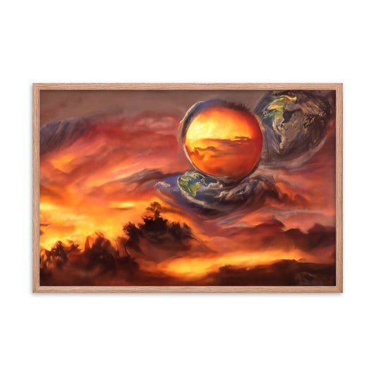 Ripped Sun Framed Photo Paper Poster