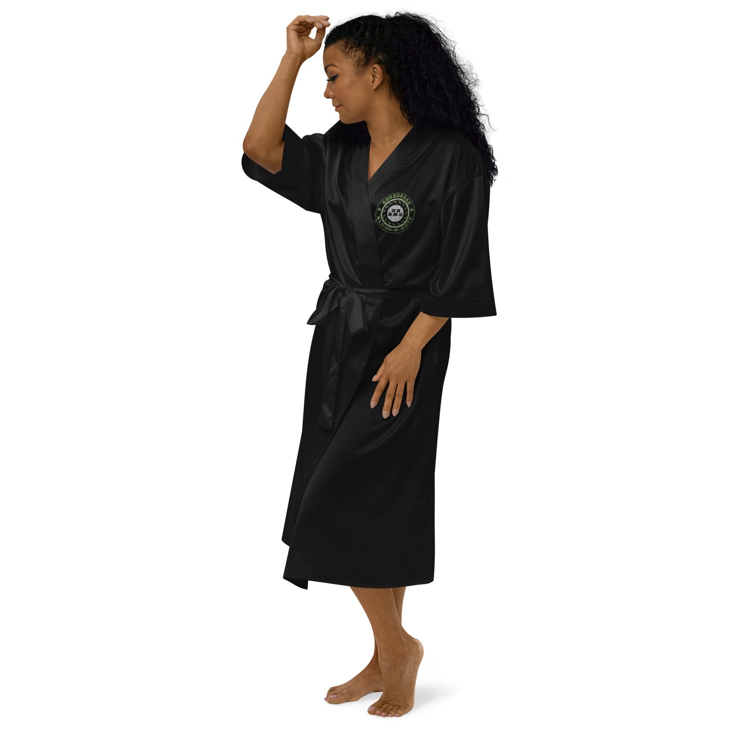 KBBNG Badge Satin Robe (Kimono)