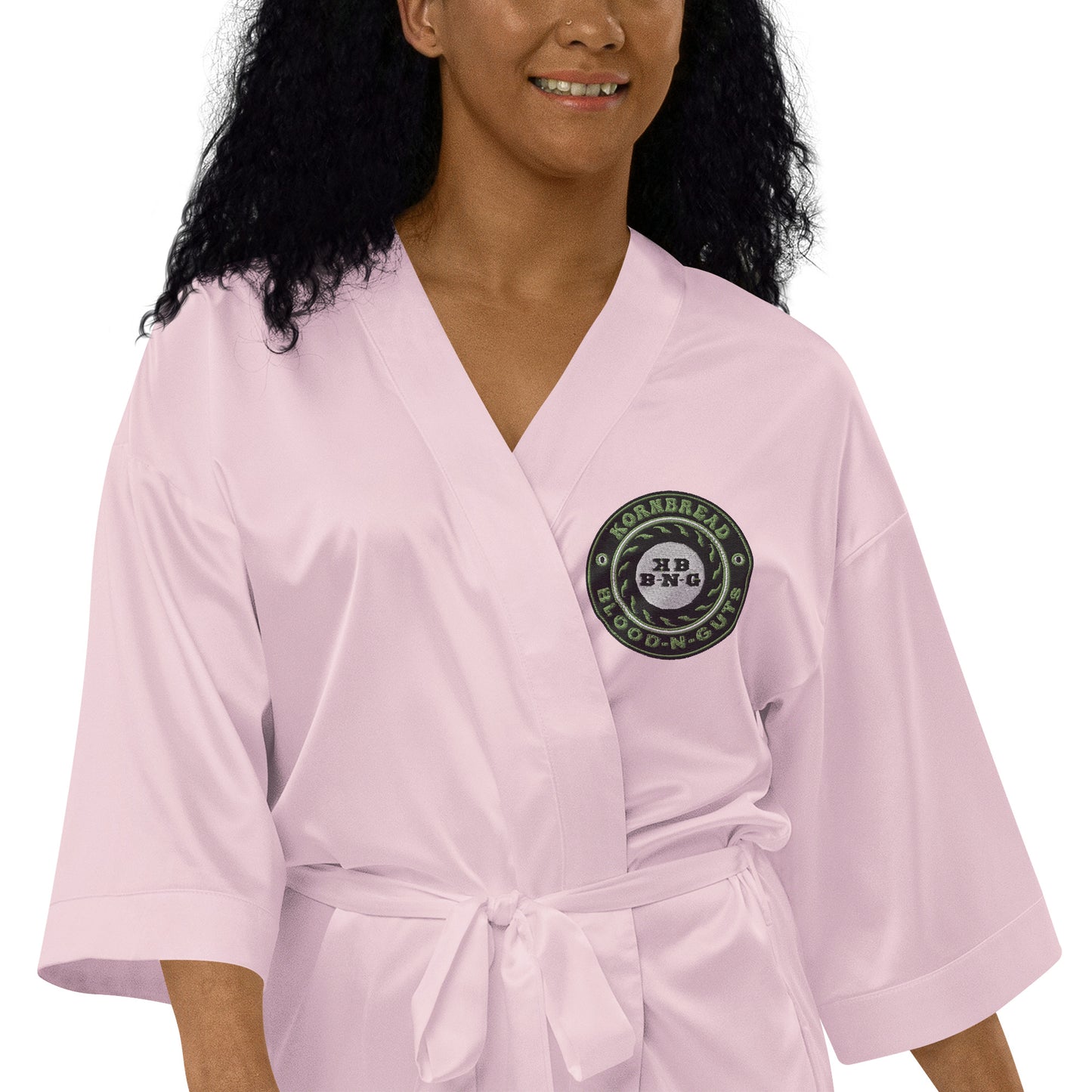 KBBNG Badge Satin Robe (Kimono)