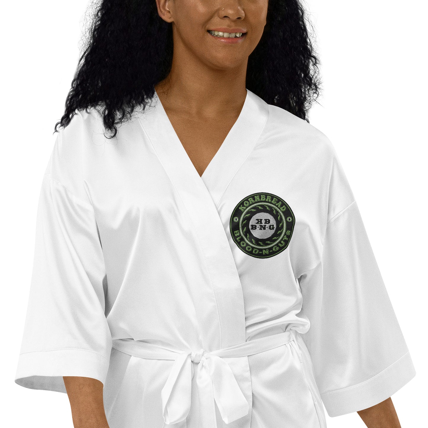 KBBNG Badge Satin Robe (Kimono)