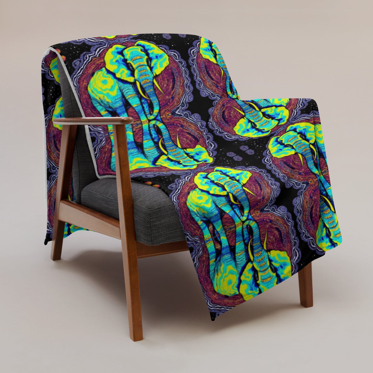 "Elephunk" Throw Blanket