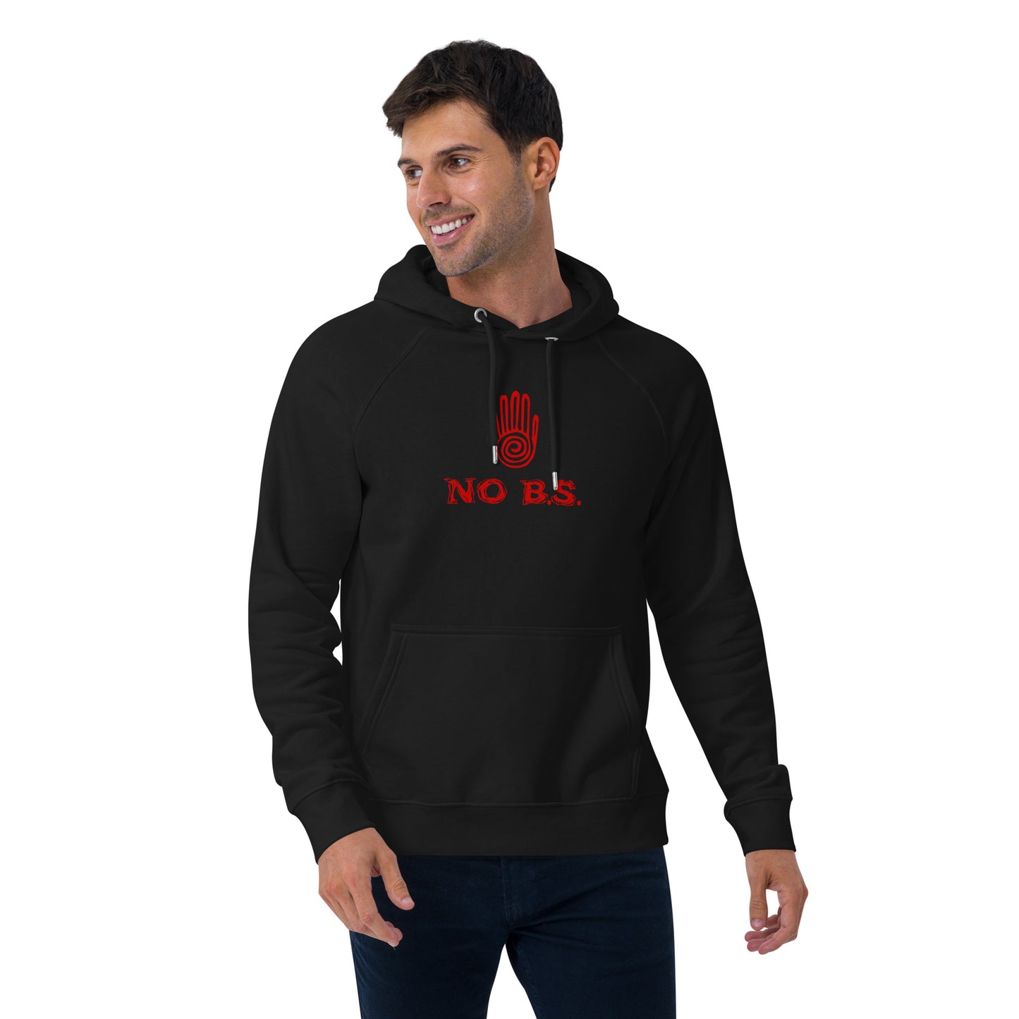 ""No B.S." Eco Raglan Hoodie