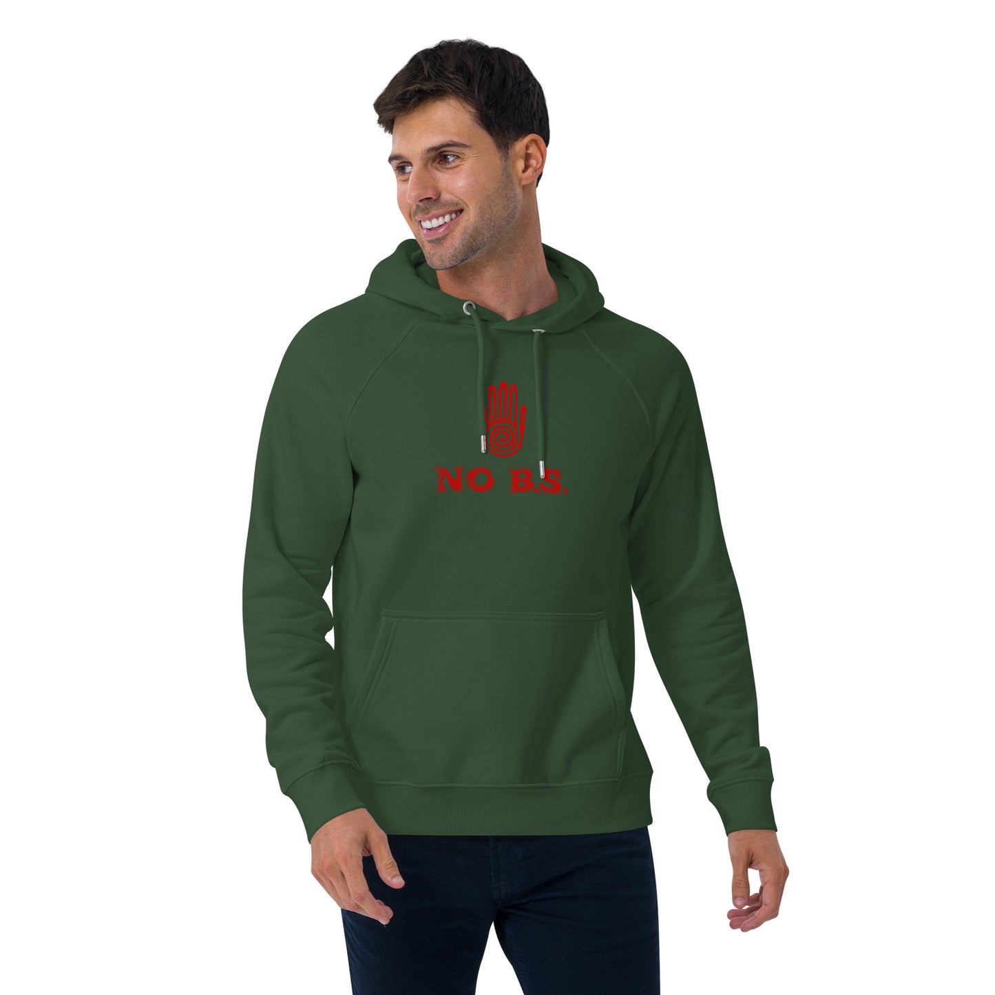 ""No B.S." Eco Raglan Hoodie