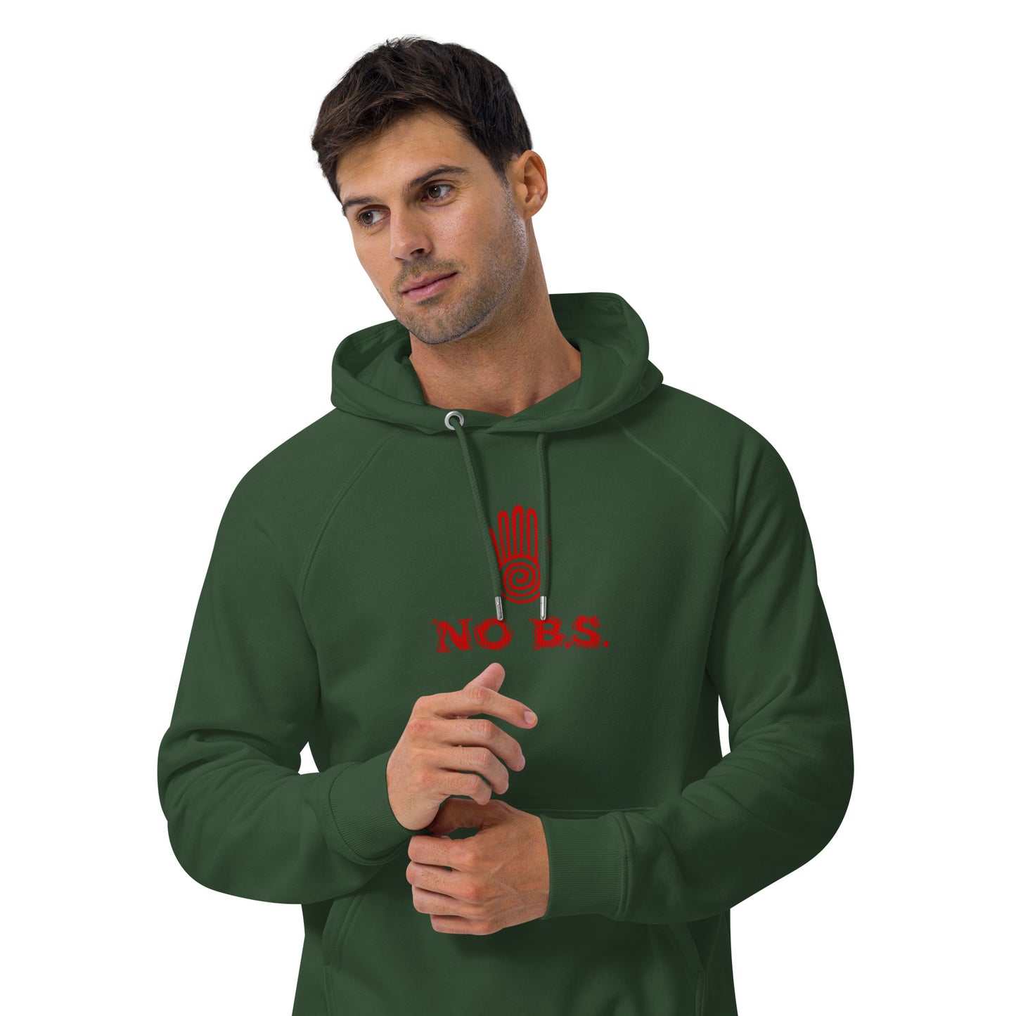 ""No B.S." Eco Raglan Hoodie