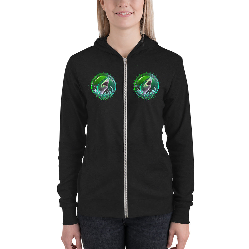 Seditious Shark Zip Hoodie