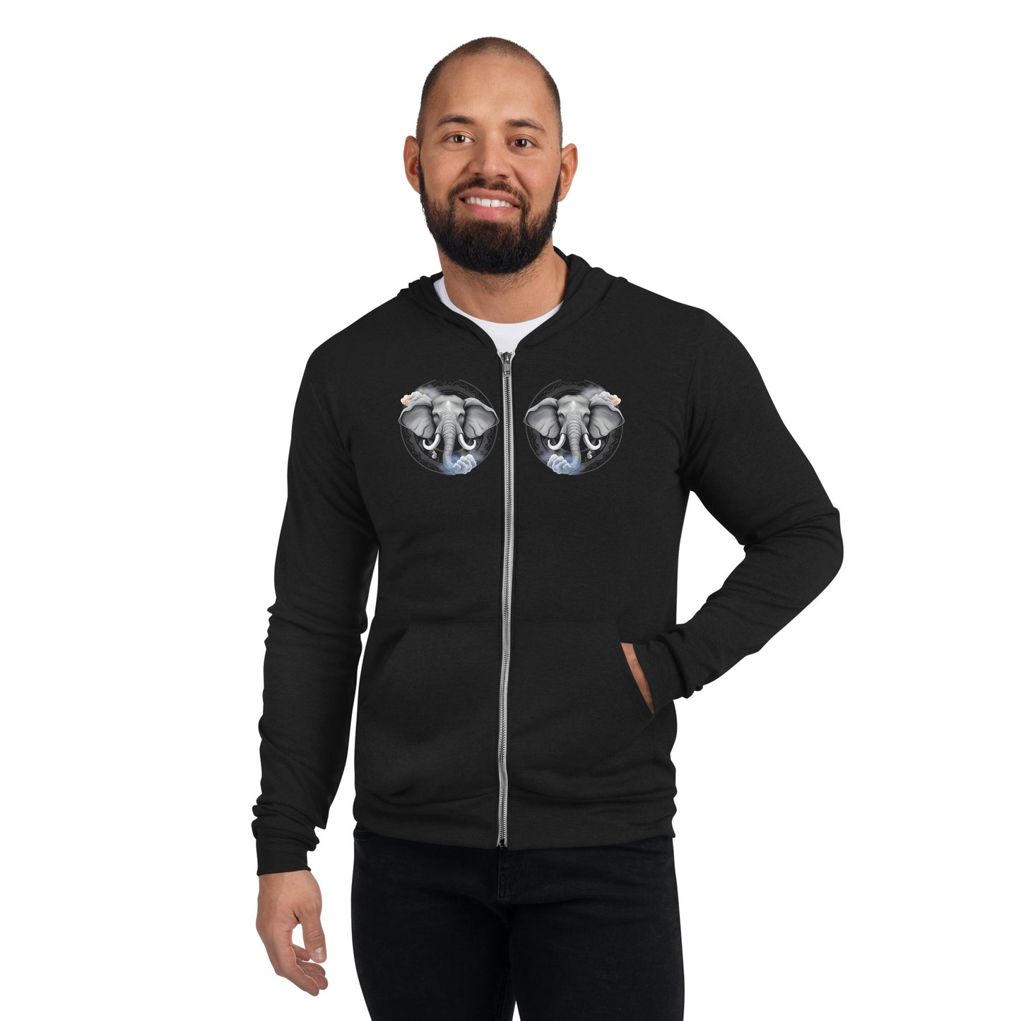 Storm Elephant Zip Hoodie