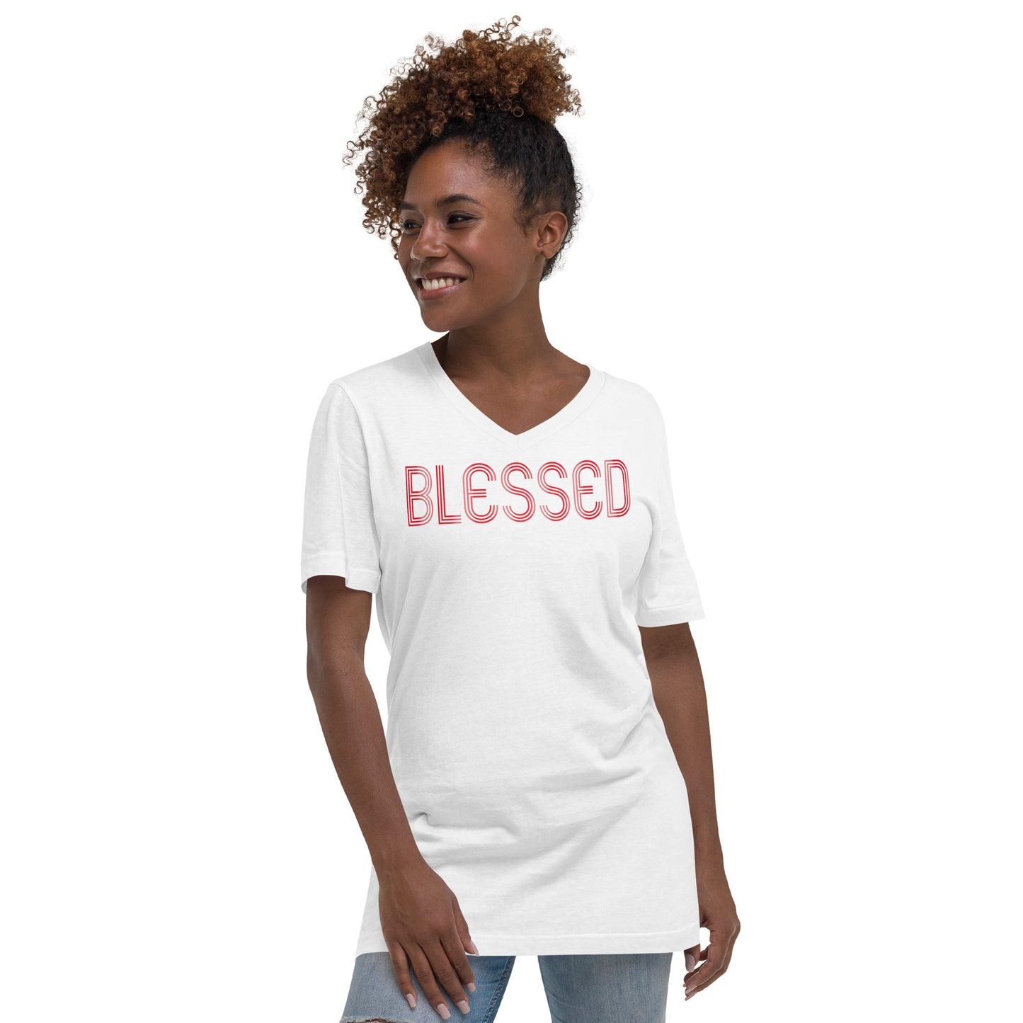 "Blessed" V-Neck T-Shirt