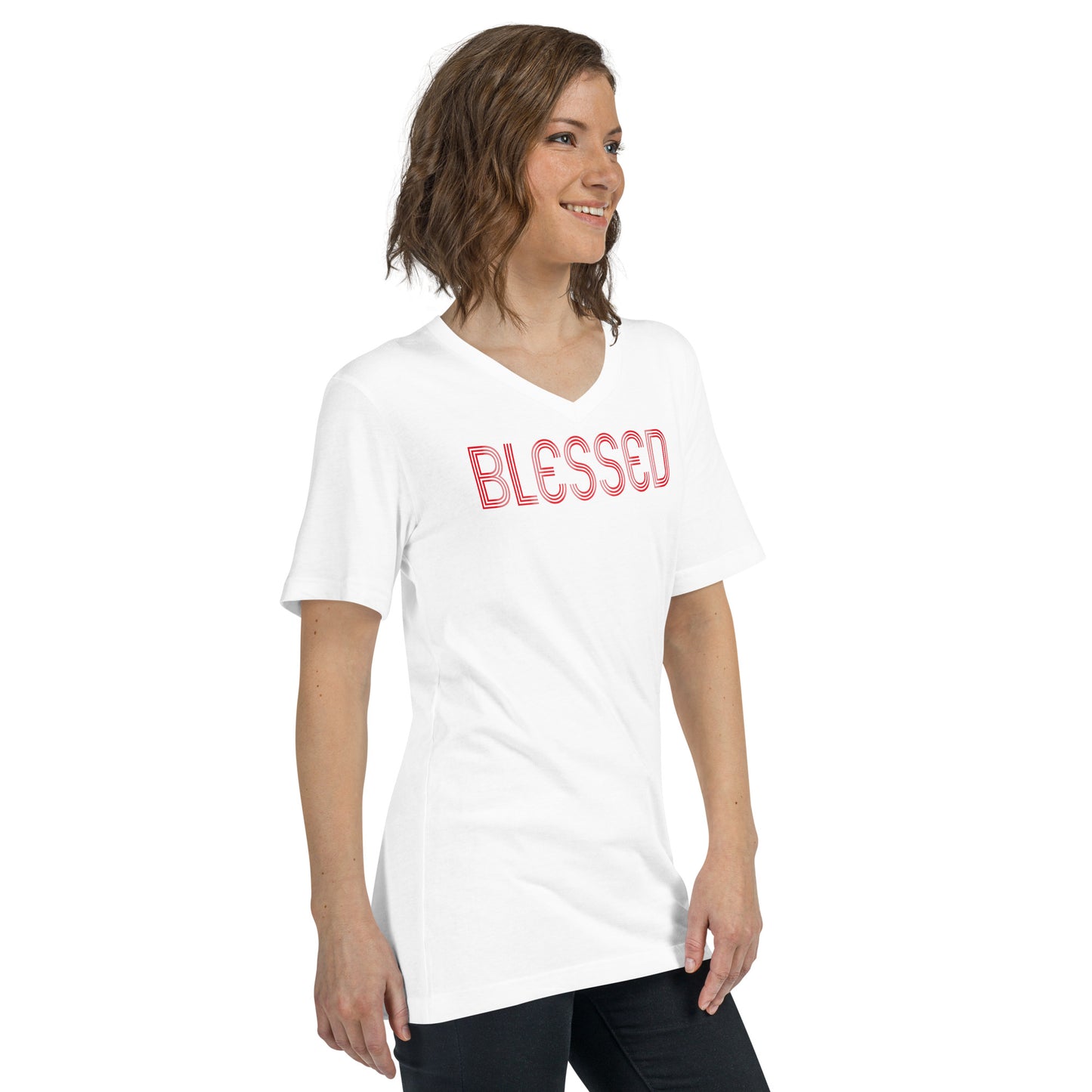 "Blessed" V-Neck T-Shirt