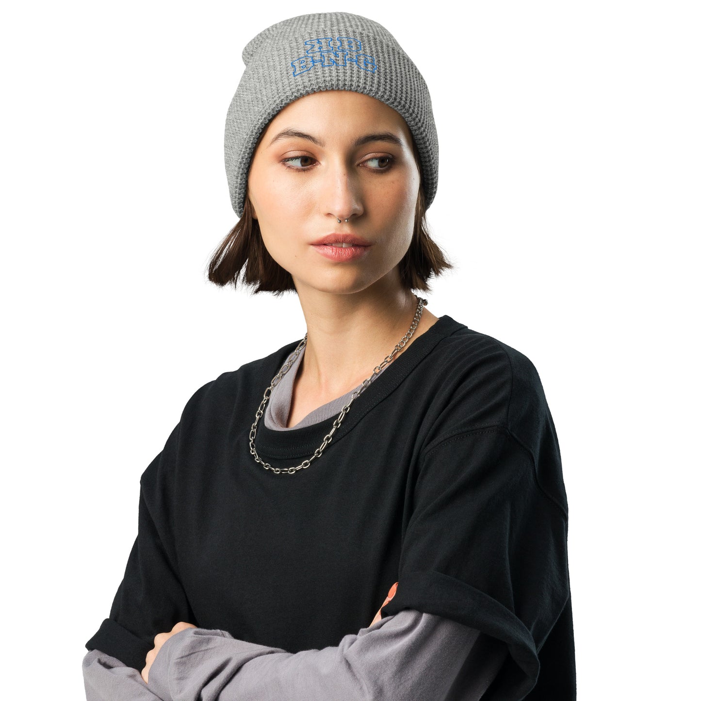 KBBNG Waffle Beanie (Blue Letters)