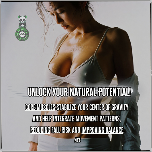 Core muscles stabilize your center of gravity and help integrate movement patterns, reducing fall risk and improving balance. ACE