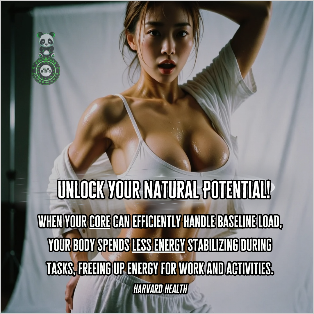When your core can efficiently handle baseline load, your body spends less energy stabilizing during tasks, freeing up energy for work and activities. Harvard Health