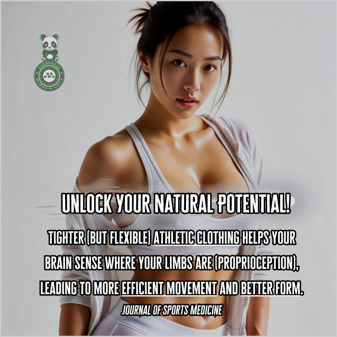 Tighter (but flexible) athletic clothing helps your brain sense where your limbs are (proprioception), leading to more efficient movement and better form. Journal of Sports Medicine