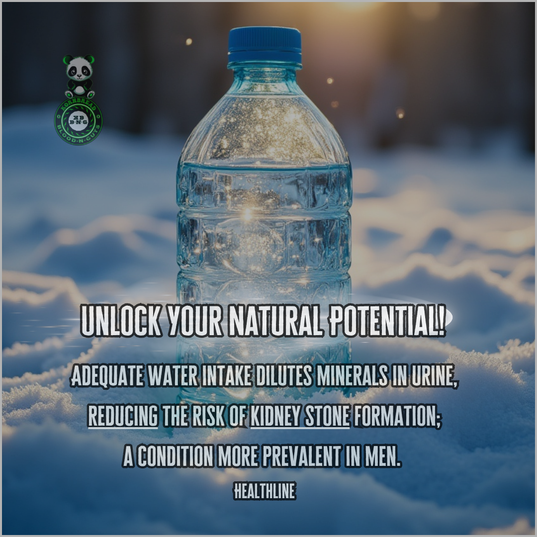 Adequate water intake dilutes minerals in urine, reducing the risk of kidney stone formation; a condition more prevalent in men. Healthline