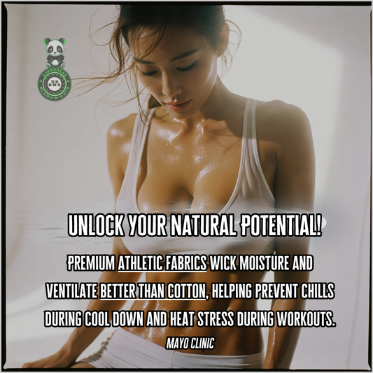 Premium athletic fabrics wick moisture and ventilate better than cotton, helping prevent chills during cool down and heat stress during workouts. Mayo Clinic