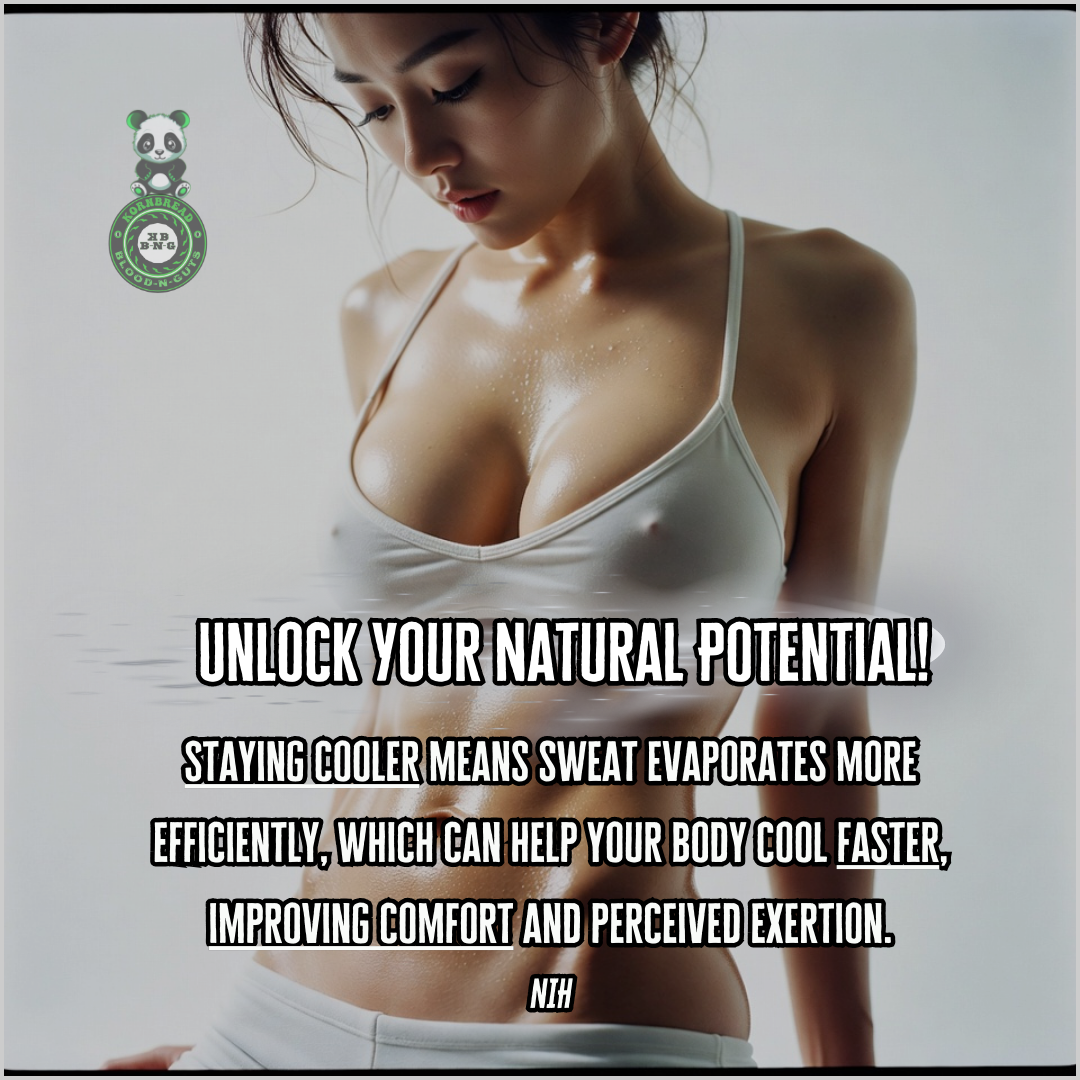 Staying cooler means sweat evaporates more efficiently, which can help your body cool faster, improving comfort and perceived exertion. NIH