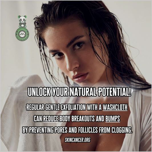 Regular gentle exfoliation with a washcloth can reduce body breakouts and bumps by preventing pores and follicles from clogging. SkinCancer.org