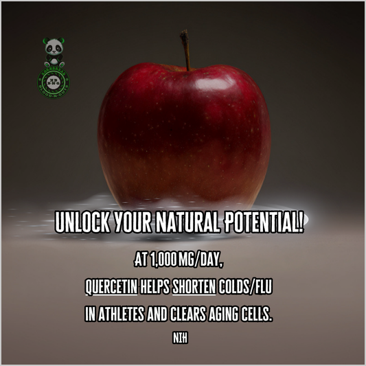 At 1000mg/Day, Quercetin helps shorten colds & flu in athletes and clears aging cells. NIH