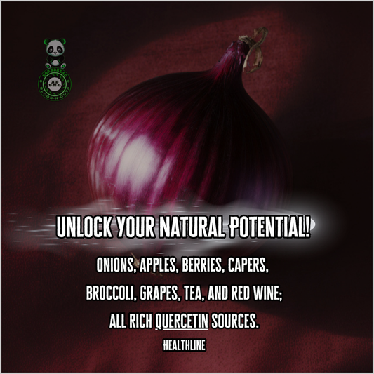 Onions, apples, berries, capers, broccoli, grapes, tea, and red wine; all rich quercetin sources. Healthline