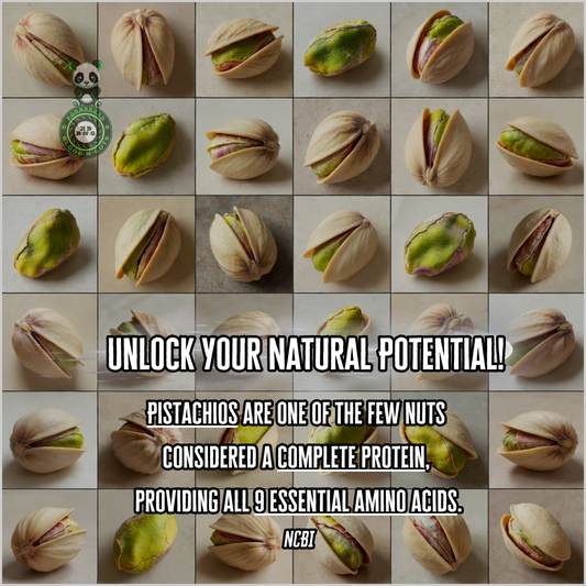 Pistachios are one of the few nuts considered a complete protein, providing all 9 essential amino acids. NCBI