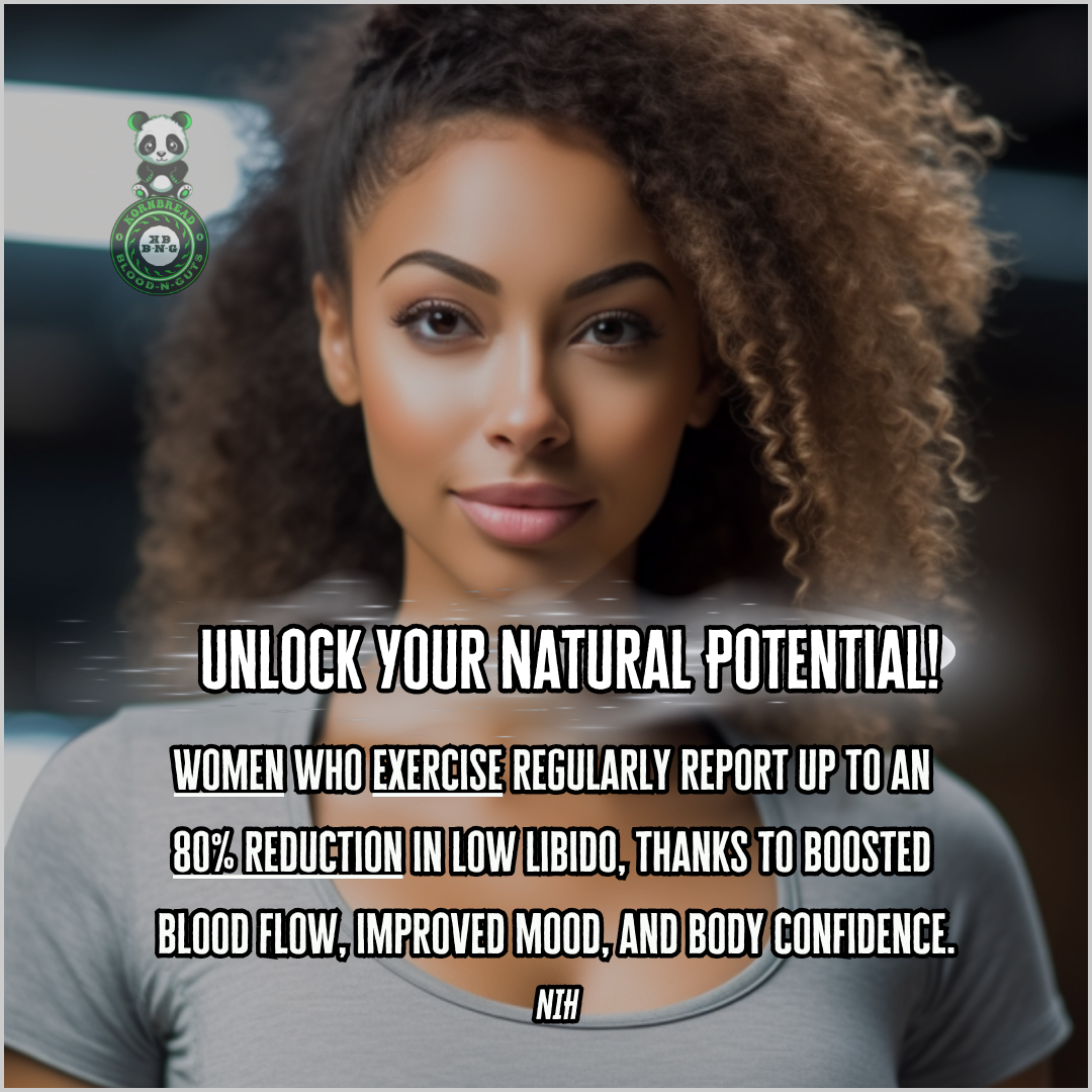 Women who exercise regularly report up to an 80% reduction in low libido, thanks to boosted blood flow, improved mood, and body confidence. NIH