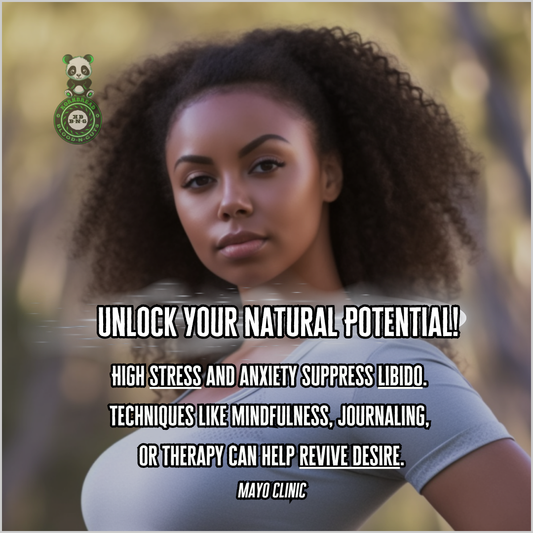 High stress and anxiety suppress libido. Techniques like mindfulness, journaling, or therapy can help revive desire. Mayo Clinic